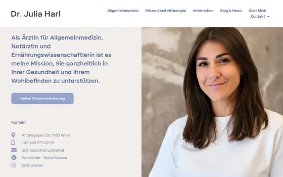 Startseite von Dr. Julia Harl