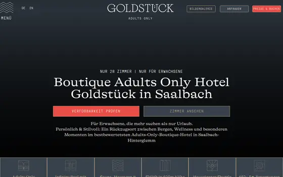 Startseite von Goldstück Saalbach