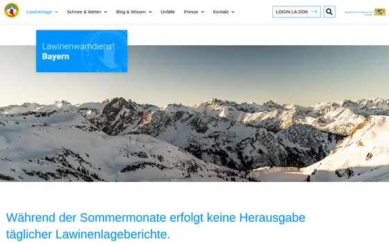Startseite von Lawinenwarndienst Bayern