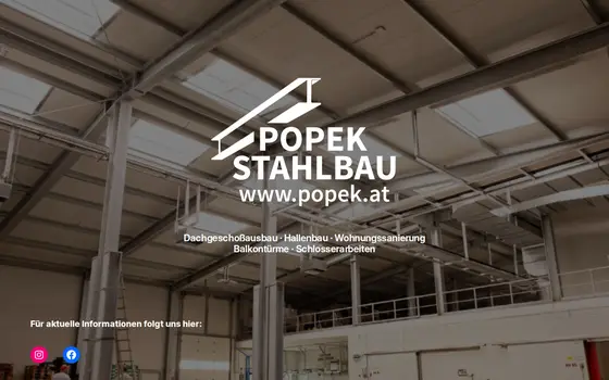 Startseite von Popek Stahlbau